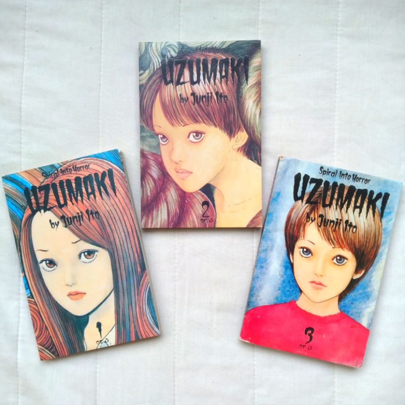 Komik manga horor Uzumaki- Junji Ito set volume 1-3 TAMAT kolpri mulus