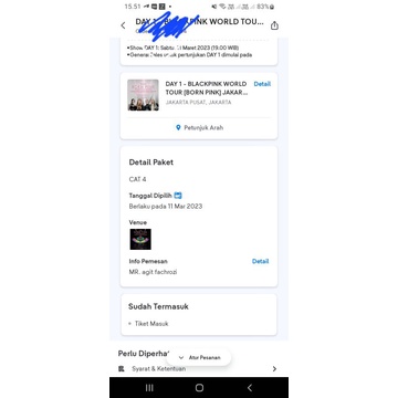 Ready Tiket blackpink day1 cat4