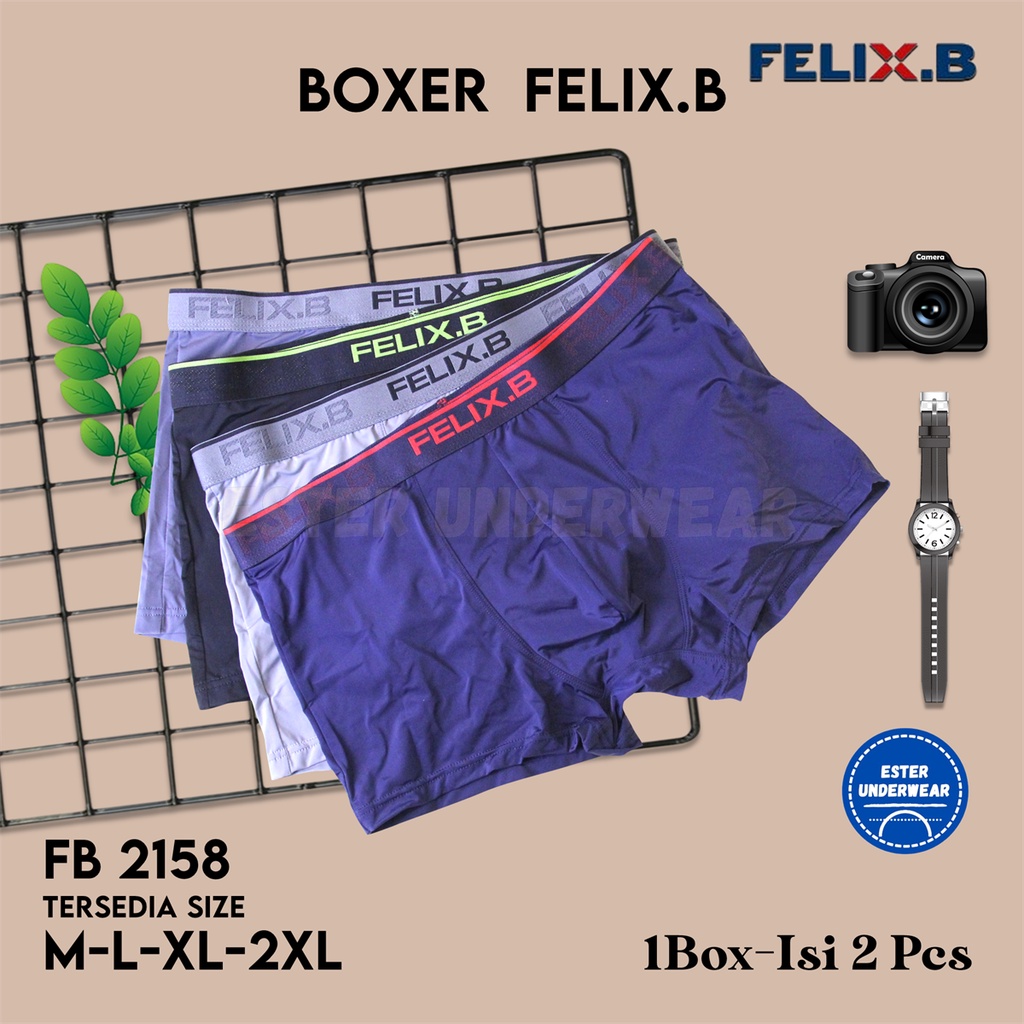 FELIX B Celana Boxer Pria FB 2158 1Box Isi 2 Pcs