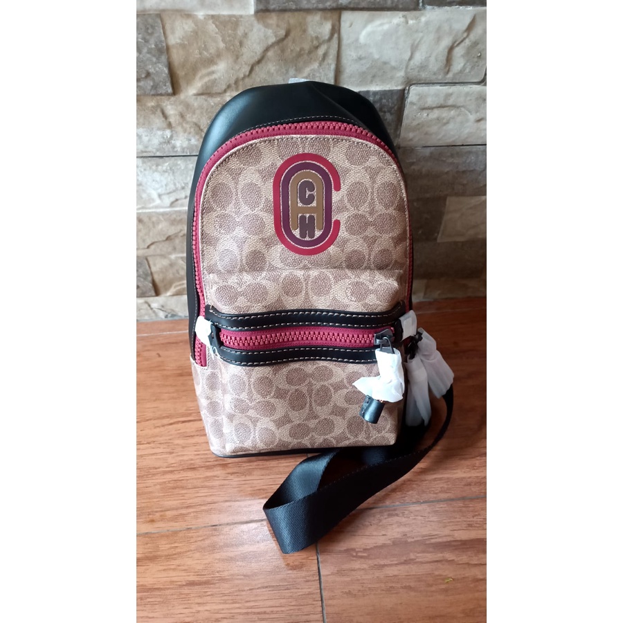 Tas Coach Backpack Signature New Original