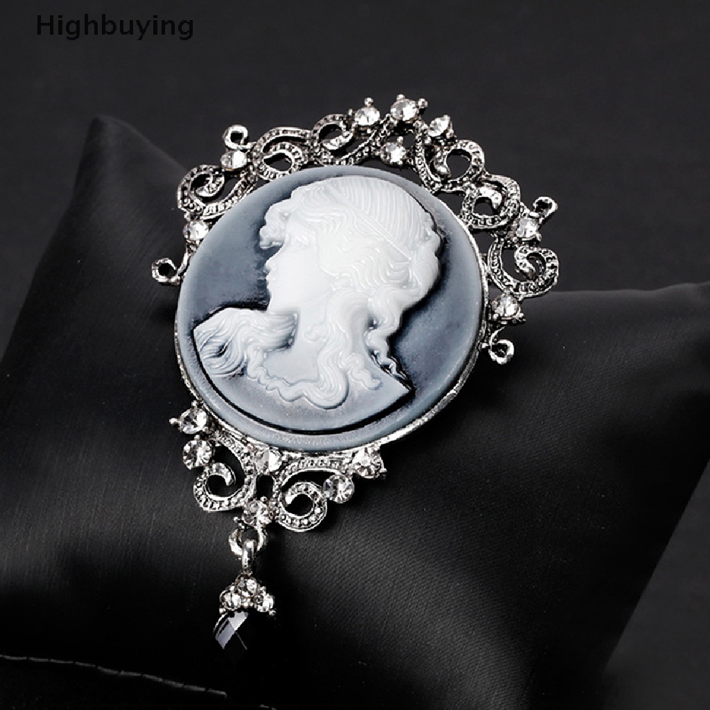 Hbid 1pcs New Cameo Victoria Gaya Kristal Pesta Pernikahan Wanita Liontin Bros Pin Glory