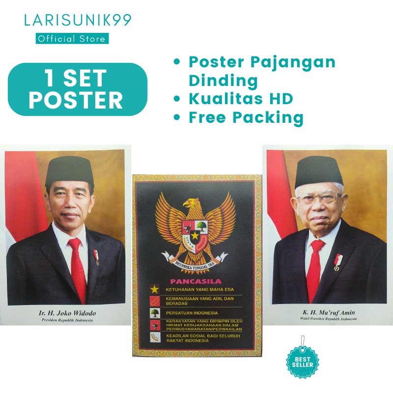 Gambar Presiden dan wakil Photo Presiden Resmi Terbaru Gambar Lambang Garuda Pancasila Poster Hiasan