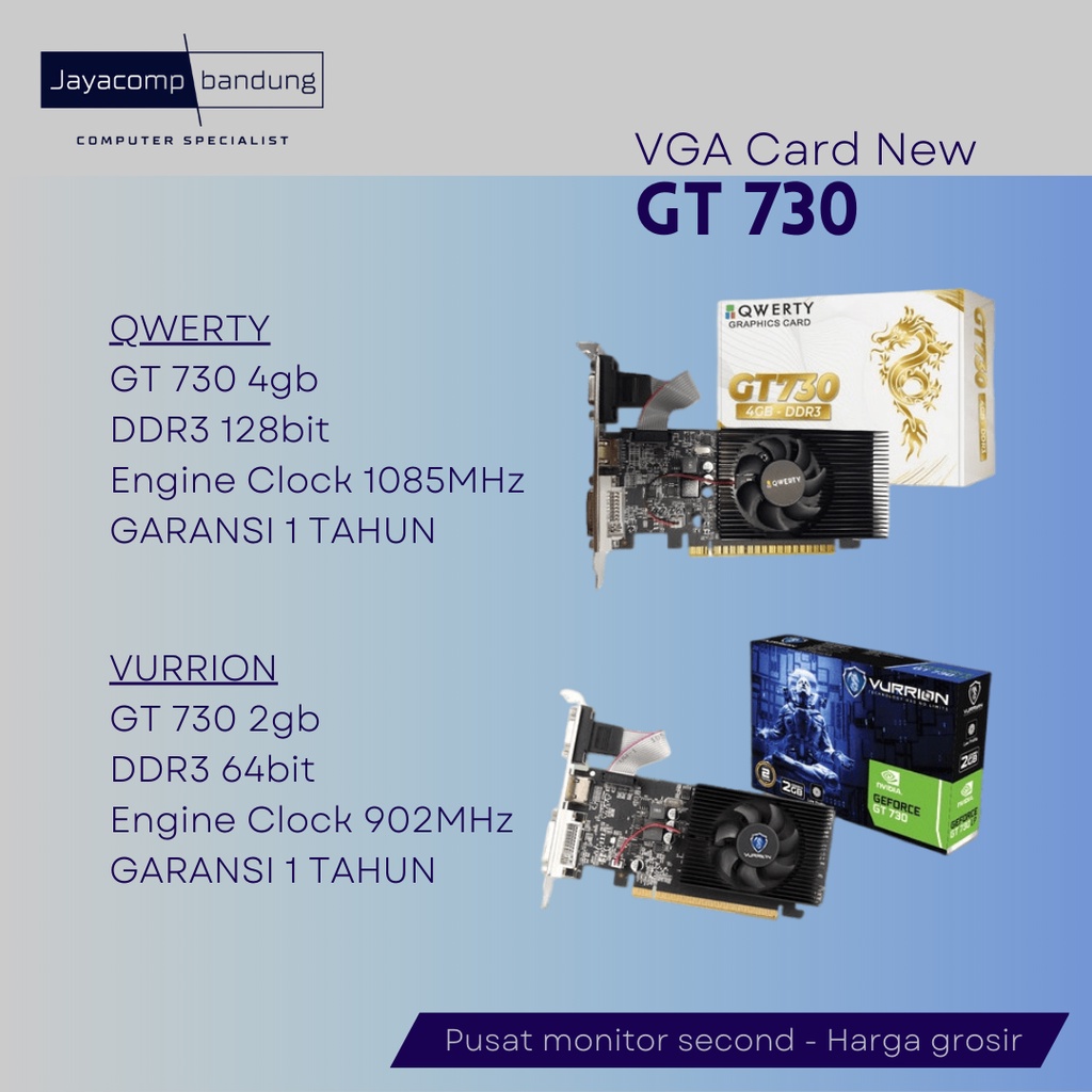 VGA card GT 730 2gb-4gb DDR3 - Baru murah bergaransi 1 tahun