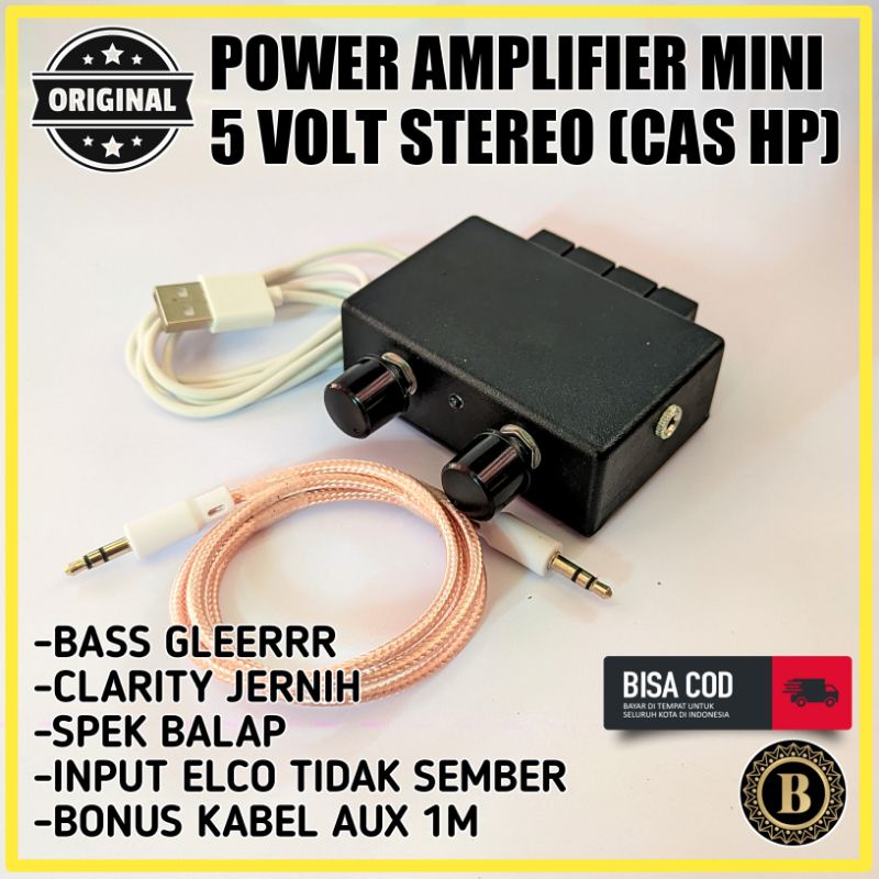 AMPLI MINI POWER MINI STEREO 5V AUDIO SOUND SISTEM MINIATUR