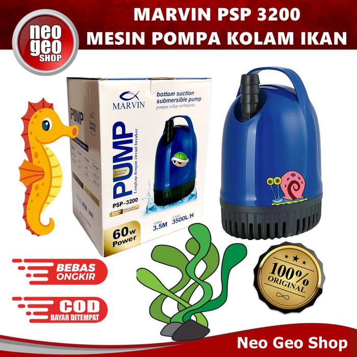 Marvin Psp 3200 Psp3200 Pompa Celup Aquarium Kolam Ikan Hidroponik