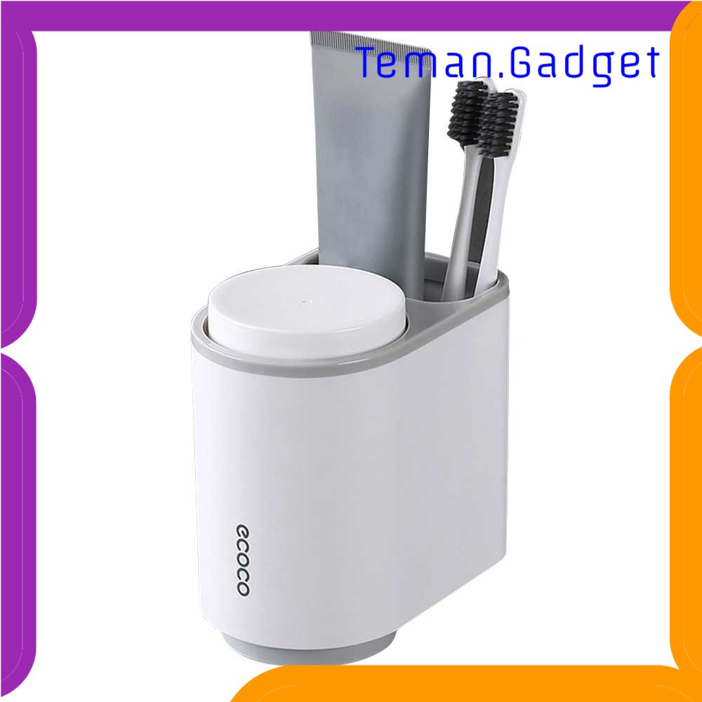 TG-RAK ECOCO Rak Sikat Gigi &amp; Gelas Magnetic Wall Mounted Toothbrush Holder - E1905