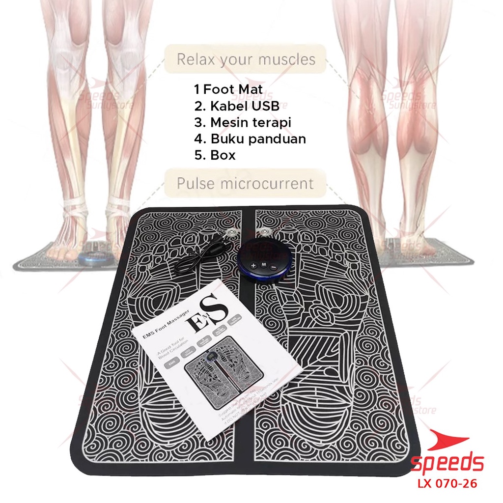 PROMO SPEEDS EMS FOOT MASSAGE MAT PAD JEPANG ORIGINAL ALAT PIJAT KAKI EMS PAD MAT ALAT PIJAT KAKI