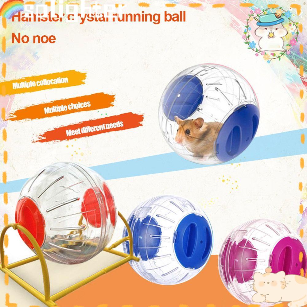 Solighter Hamster Running Ball Transparan Gerbil Rat Rodent Mainan Latihan