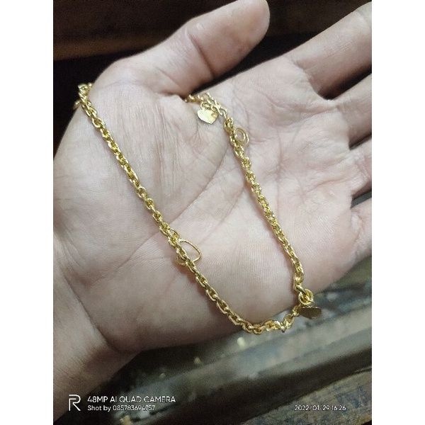Gelang koin kaki rantai medan