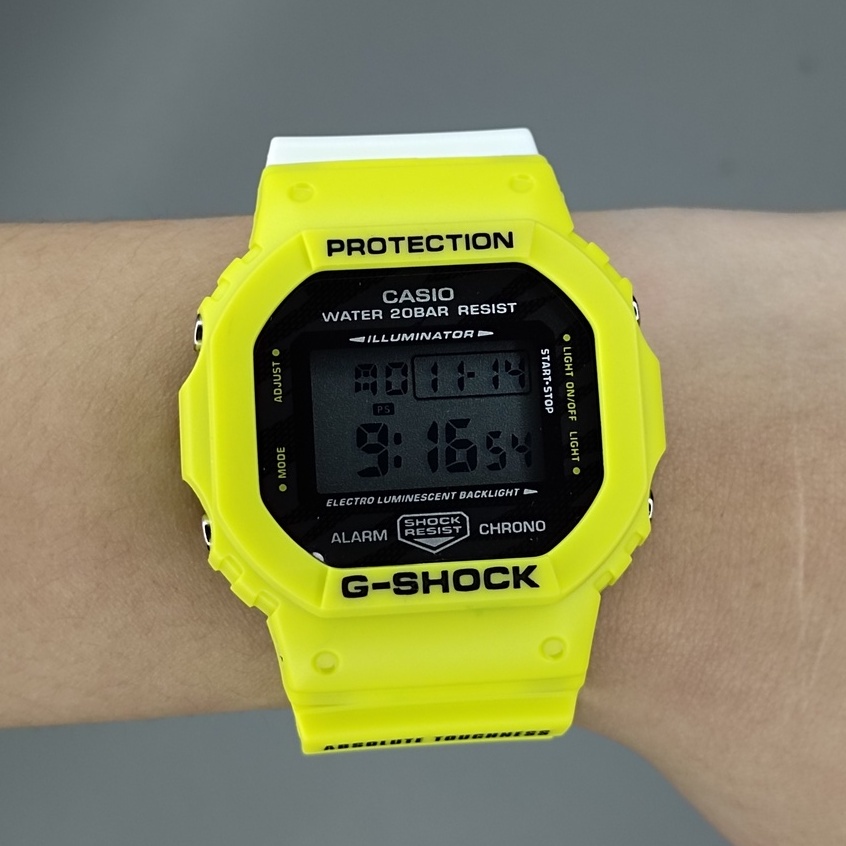 Jam Tangan Casio DW5600 DW-5600TGA-9 PRIA WANITA SPORT WATCH