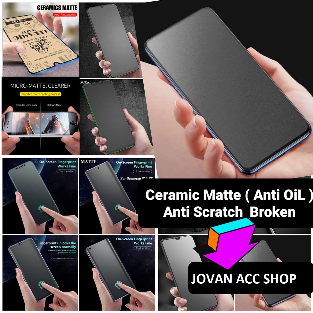 TECNO POVA 4 PRO POVA 3 POVA 2 ANTI GORES CERAMIC MATTE CLEAR ANTI MINYAK SCREEN GUARD PELINDUNG LAYAR PLASTIK MIKA TECNO POVA 3 TECNO POVA 2