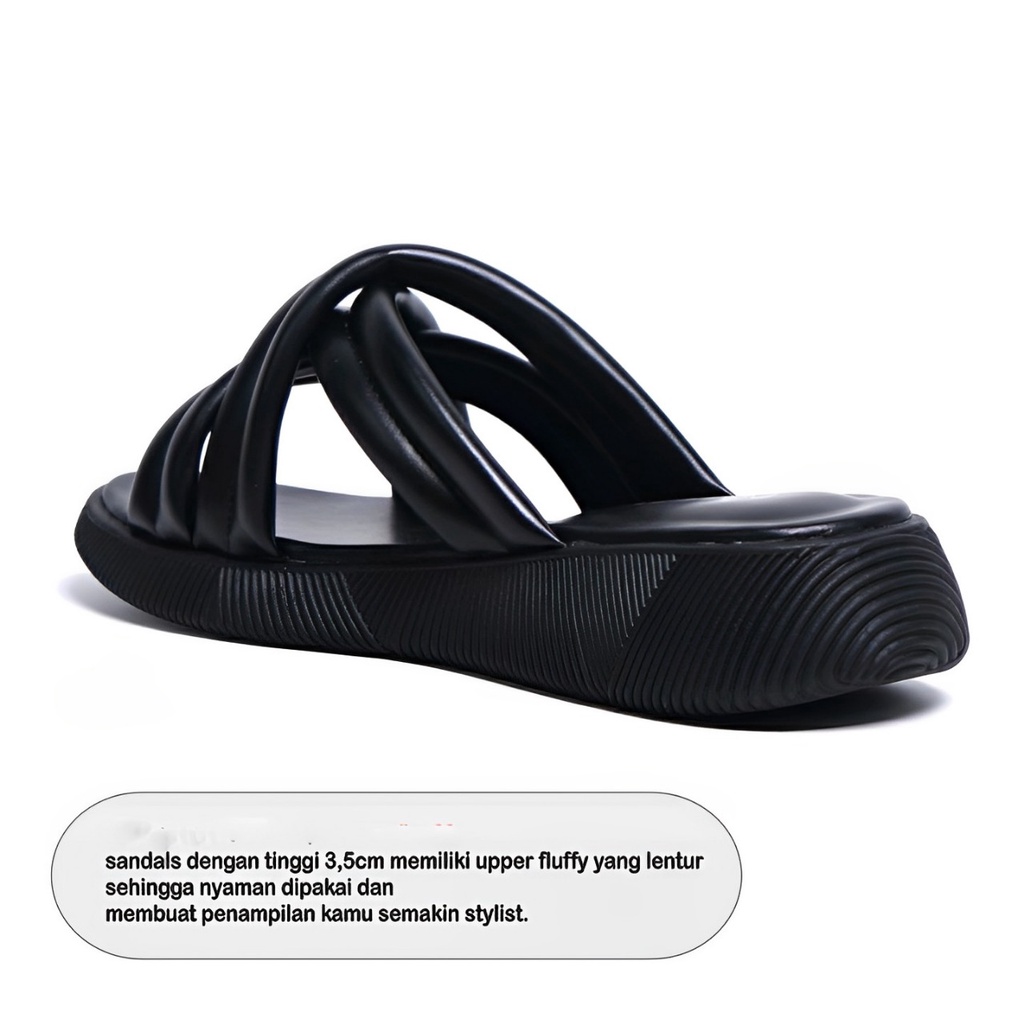 Sandal wanita silang double strap sandal terbaru kekinian RD-05