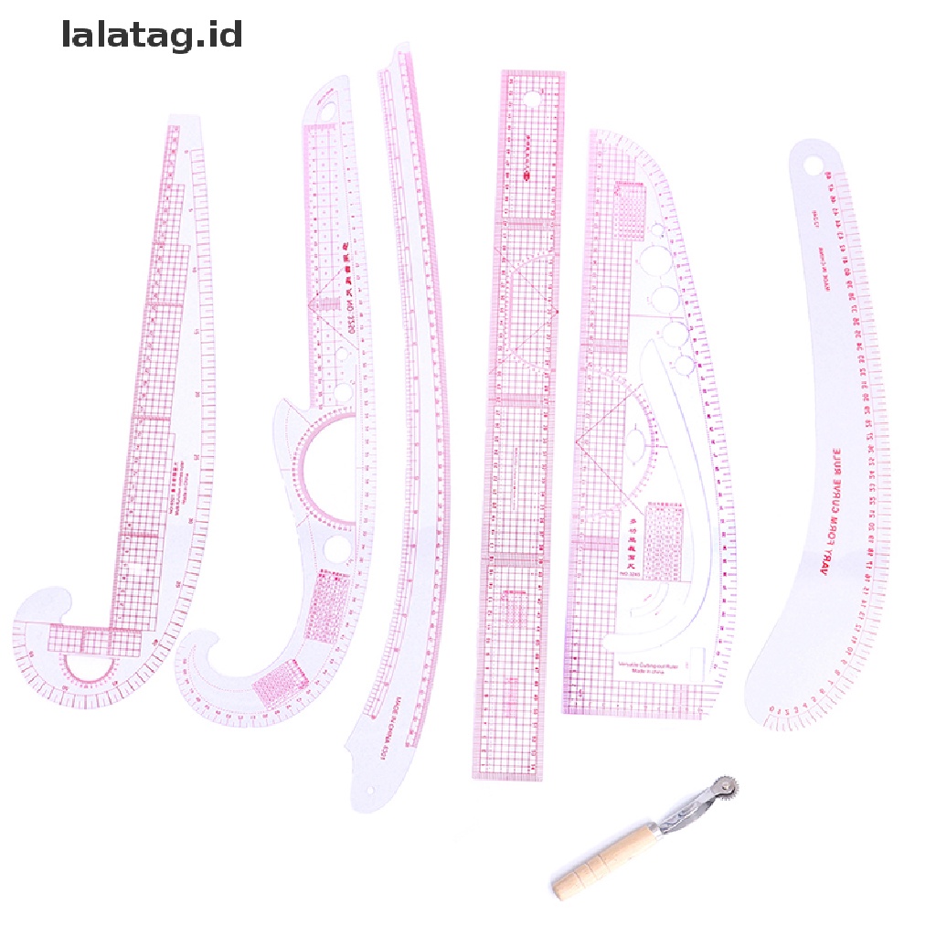 [lalatag] Curve Sewing Set Penggaris Jahit Cutg Ruler Sample Baju Metric Yard [ID]