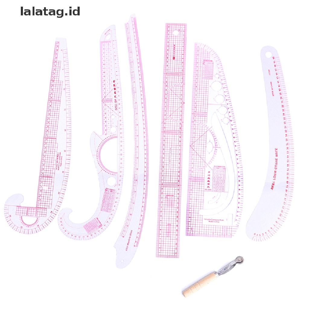 [lalatag] Curve Sewing Set Penggaris Jahit Cutg Ruler Sample Baju Metric Yard [ID]