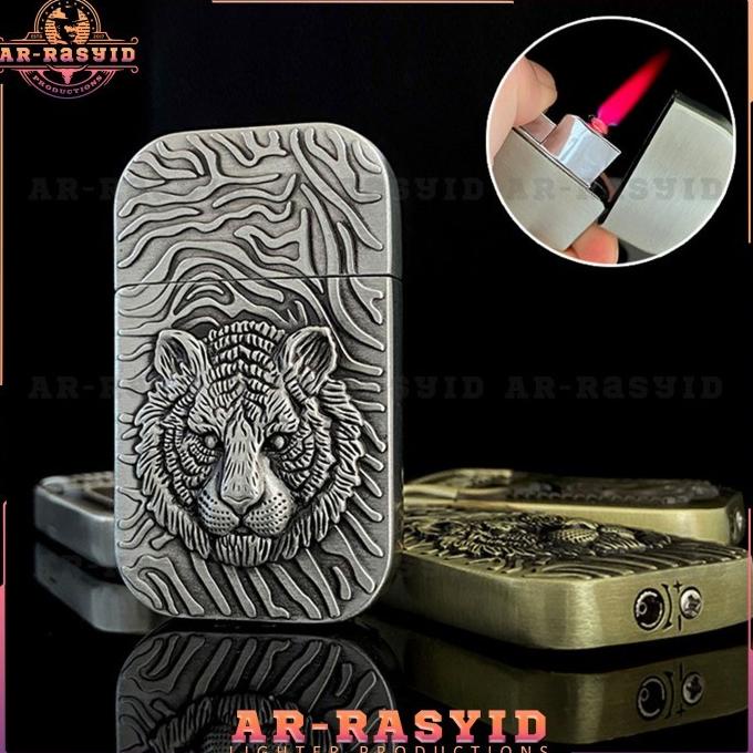 Mancis Bara Gas Huage Dinuo Motif Macan Tiger Grvt Mancis Mancis