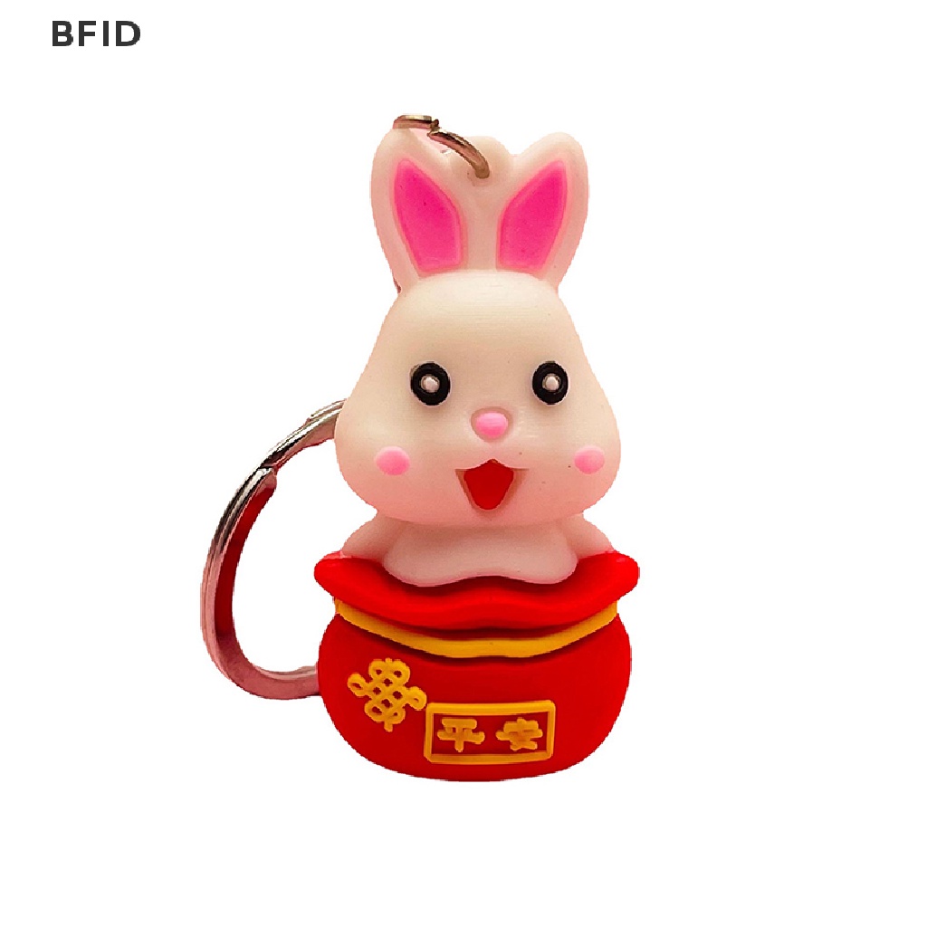 [BFID] Kartun Lucu Tahun Baru Bunny Keychain Hewan Kelinci Gantungan Kunci Kreatif Beruntung Tas Dekorasi Gantungan Kunci Tas Natal Liontin Mobil Keyring Hadiah [ID]