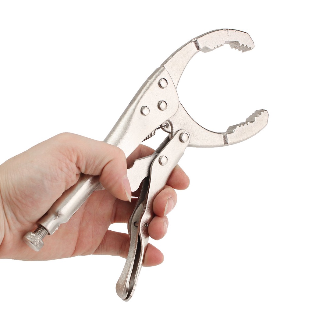 10 Inch Kunci Filter Oli Yang Dapat Disesuaikan Oil Filter Wrench Plier Spanner Removal Tool