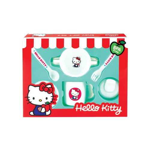 Lusty Bunny Hello Kitty Series Feeding Set - Set Peralatan Makan Anak - Ukuran Small