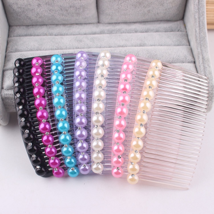 ⭐️𝐈𝐇𝐒 𝟐𝟖𝟓 𝐋𝐚𝐦𝐩𝐮𝐧𝐠⭐️Sirkam Plastik Mutiara Hair Comb Sirkam Rambut Mata Sisir Sunggar Mutiara