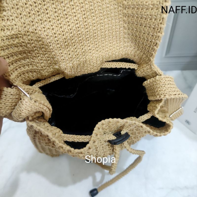 NAFF.ID-&quot;Shopia&quot; Tas HP Serut Wanita|Tas Rajut Selempang