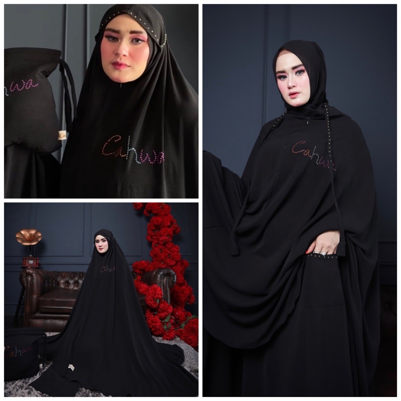 NEW‼️ALESHA  mukena by cahwa mukena 2in1 jumbo swaroski