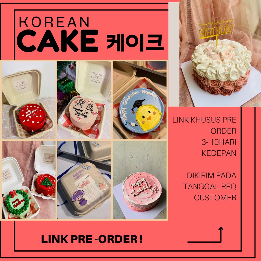 

Pre Order PO Korean Custom Bento Cake /Korea Birthday Cake/ Kue ulang tahun Korea