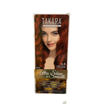 Takara Professional Ultra Shine &amp; Smooth 6.4 Dark Copper Hair Color