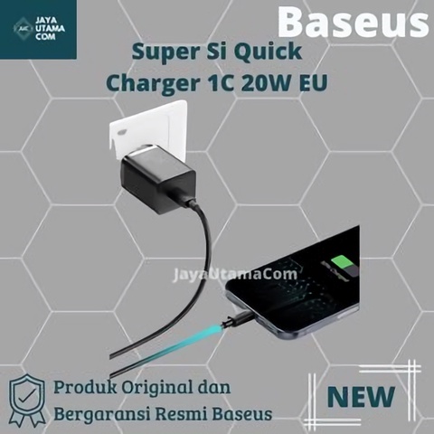 Baseus Super Si Quick Charger 1C 20W EU Sets ORIGINAL