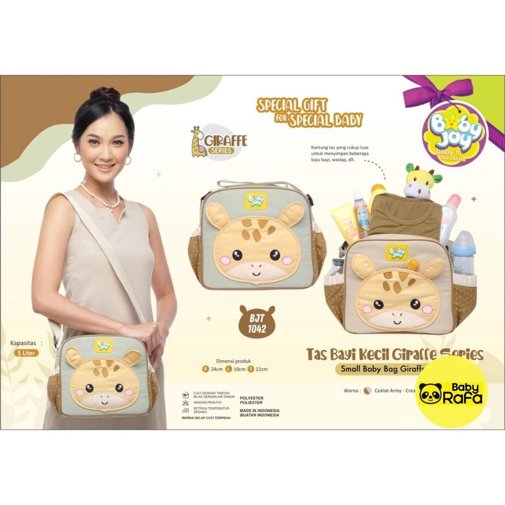 Tas Bayi Besar + Tbs GIRAFFE SERIES BJT1044  merk BABY JOY / Tas Bayi Medium GIRAFFE SERIES BJT1043 dan Tas Bayi Kecil GIRAFFE SERIES BJT1042 merk BABY JOY