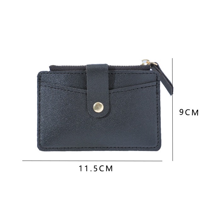 Dompet Kartu Card Holder Coin Wallet Bahan Kulit Koin