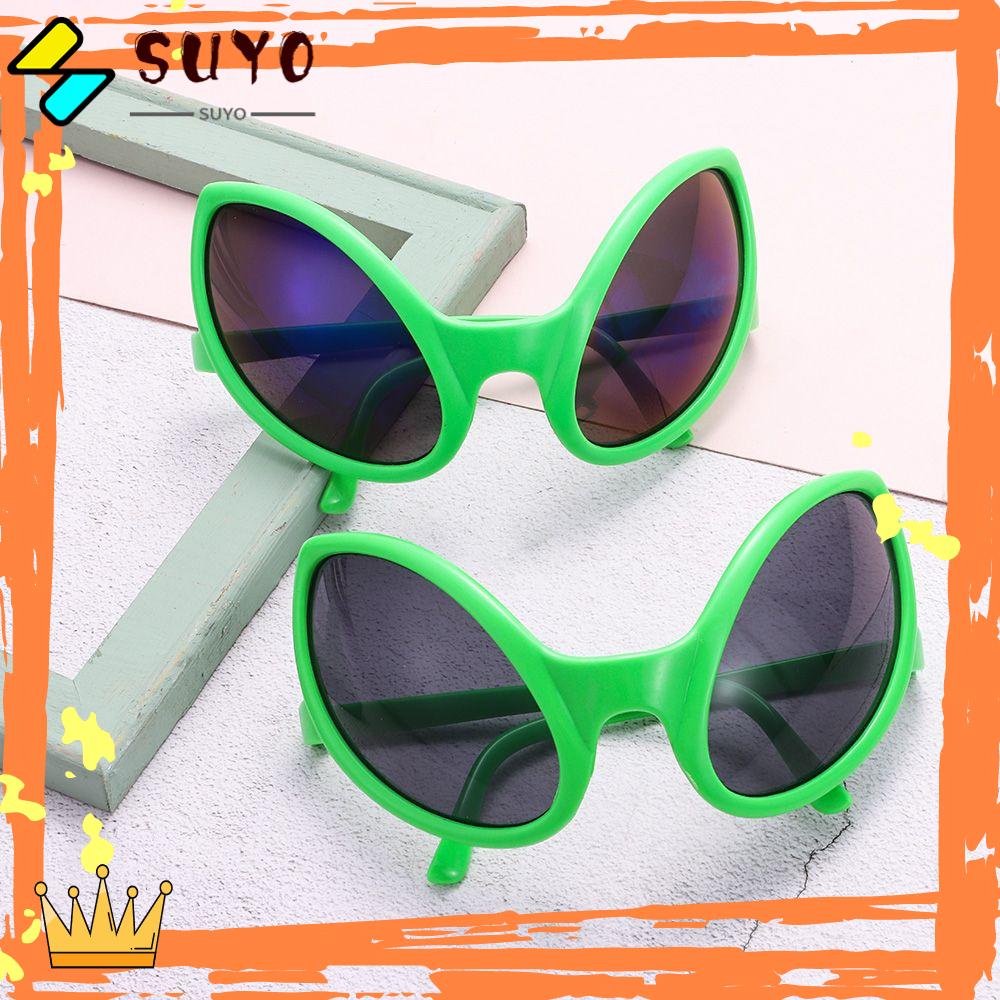 Suyo Kacamata Alien Hijau Dekorasi Festival Natal Halloween Alien Sunglasses