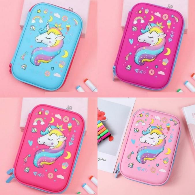

Kotak Pensil Unicorn Tempat pensil 3D Hardtop Hadiah anak Perempuan