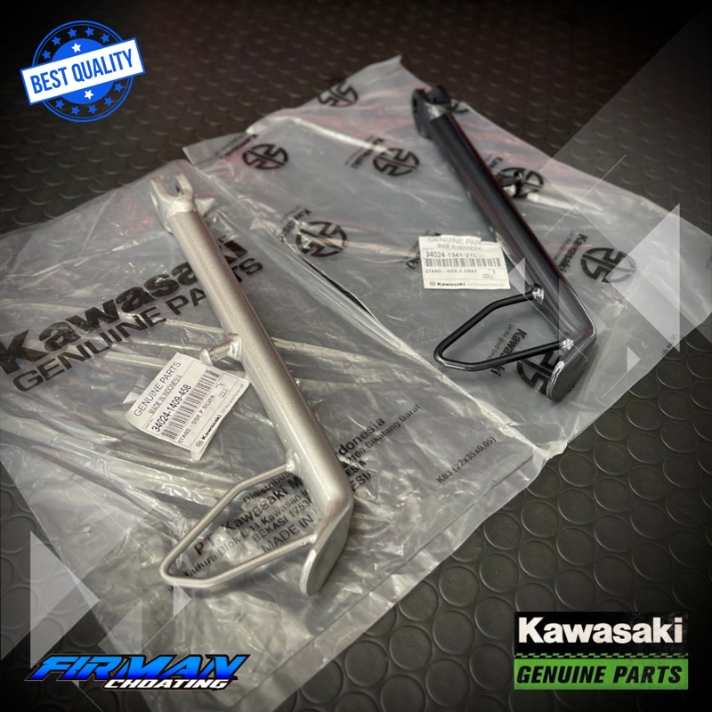 STANDAR SAMPING STANDAR 1 STAND SIDE NINJA R RR SS ORIGINAL KAWASAKI 34024-1409-458 (Silver) • 34024-1341-21L (Gray)