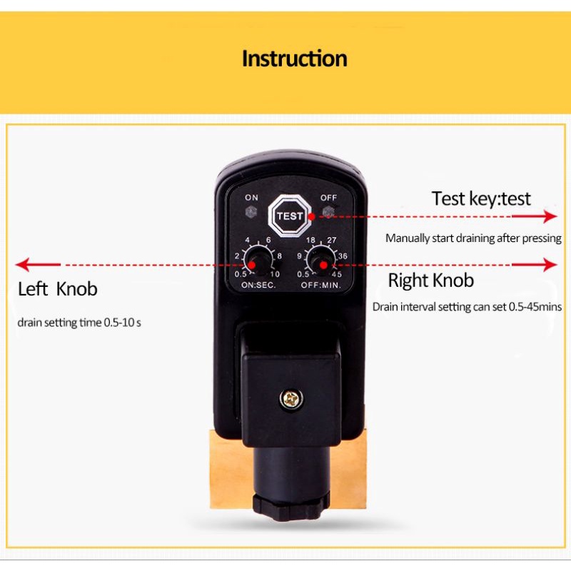 Katup Air Otomotis Electric Solenoid Timer Auto Water Valve 1/2 Inch 16bar AC220v OTP-B