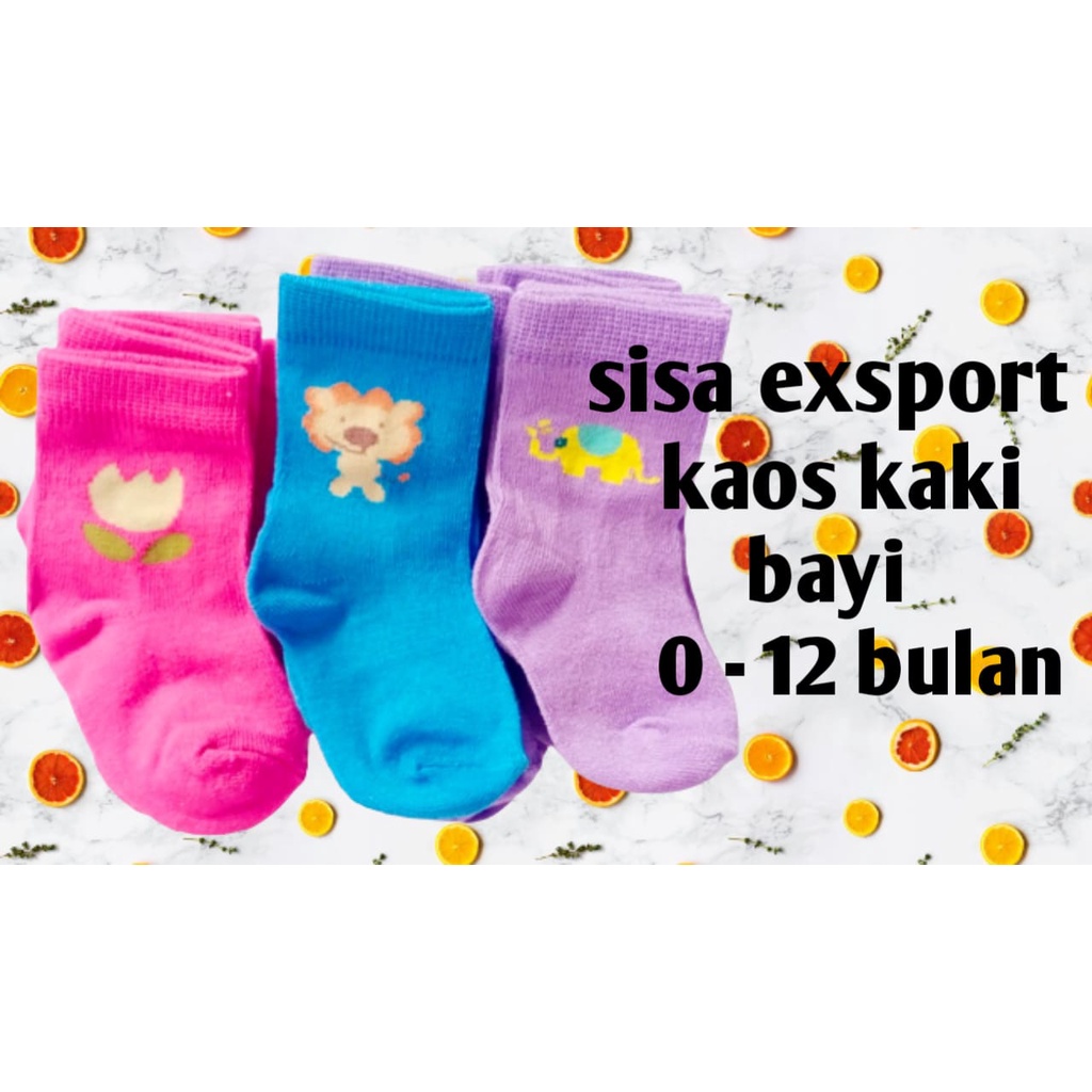 KAOS KAKI BAYI 0 - 12 BLN, KAOS KAKI BAYI LEMBUT DAN HALUS