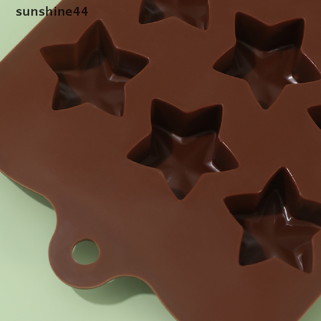 Sunshine 15Cavity Pentagram Star Egg Silicone Mold Cetakan Kue Coklat Fondant Baking.