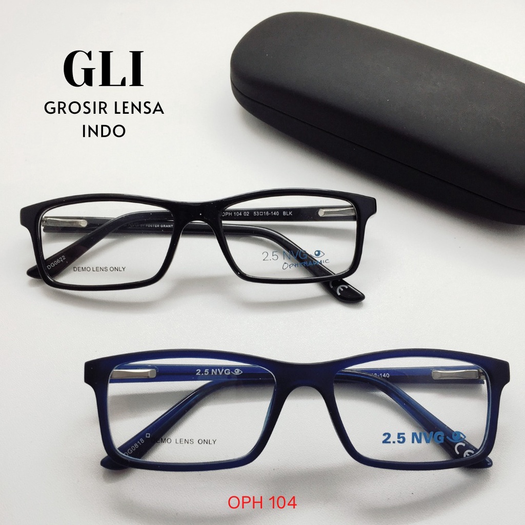 FRAME KACAMATA ORIGINAL NVG 2.5 PRIA/WANITA OPH 104 BRIDGE 16 FULL FRAME