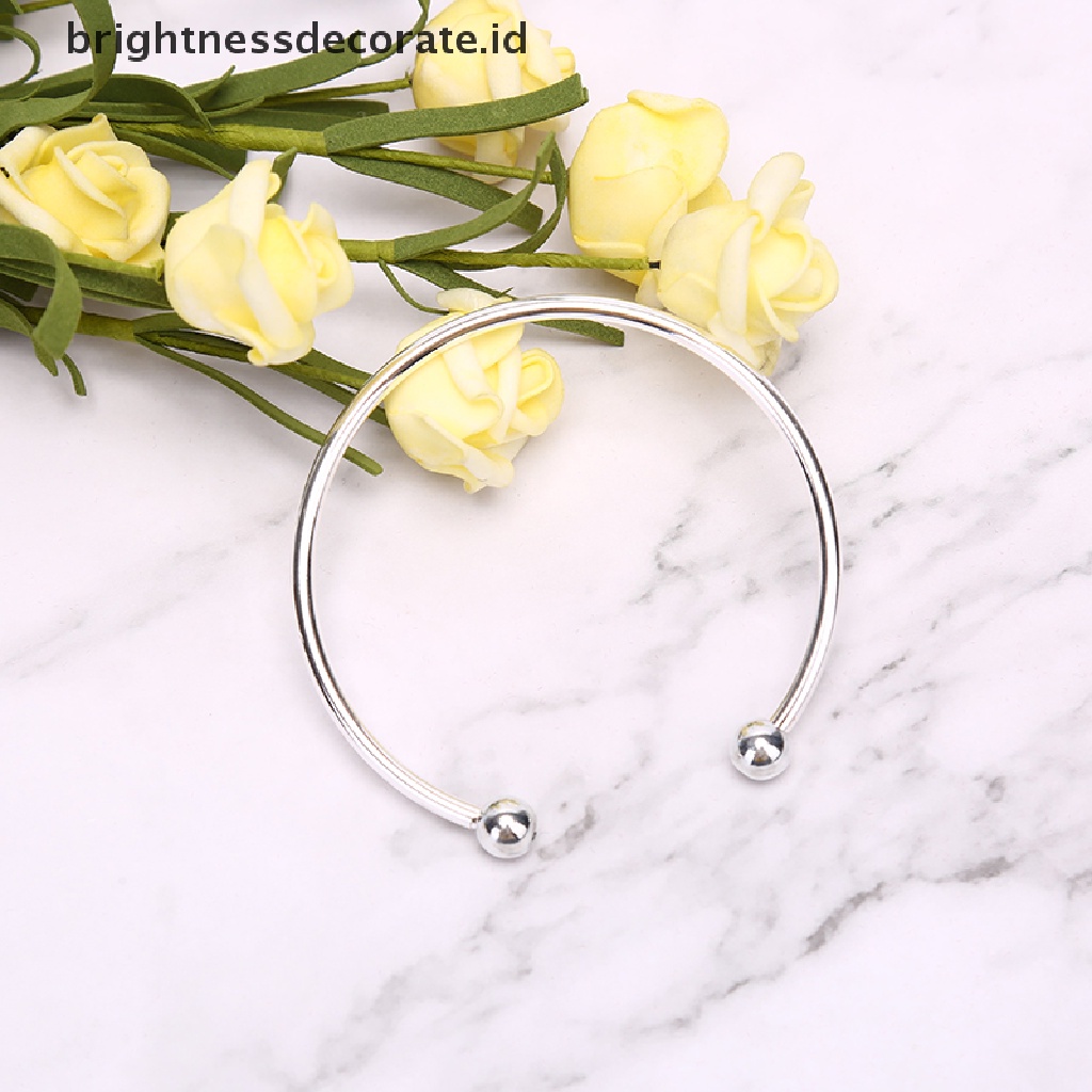 [Birth] Fashion Gelang Perak Wanita Dasar Bangle DIY Pembukaan Bare Chain Membuat Perhiasan [ID]