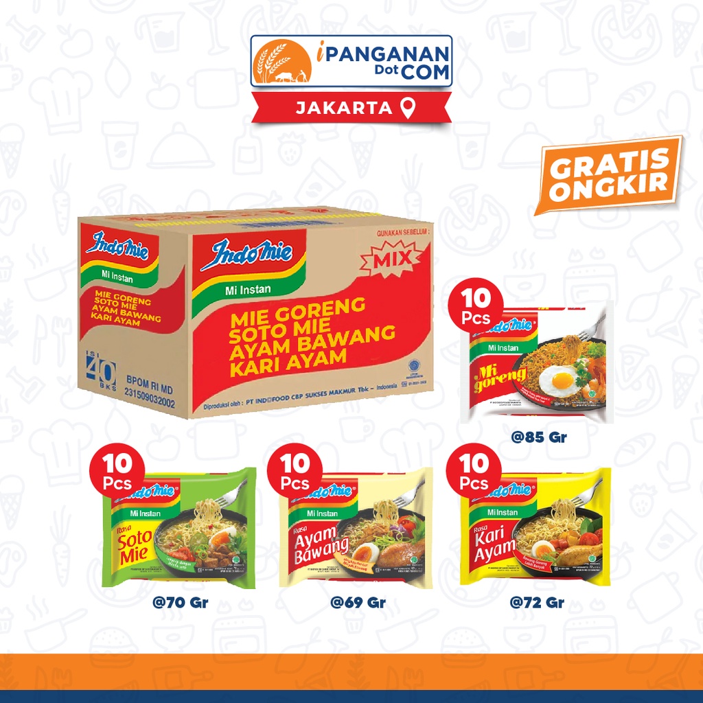 Jual Indomie Mie Instan Karton Mix Mie Goreng Soto Kari Ayam Dan