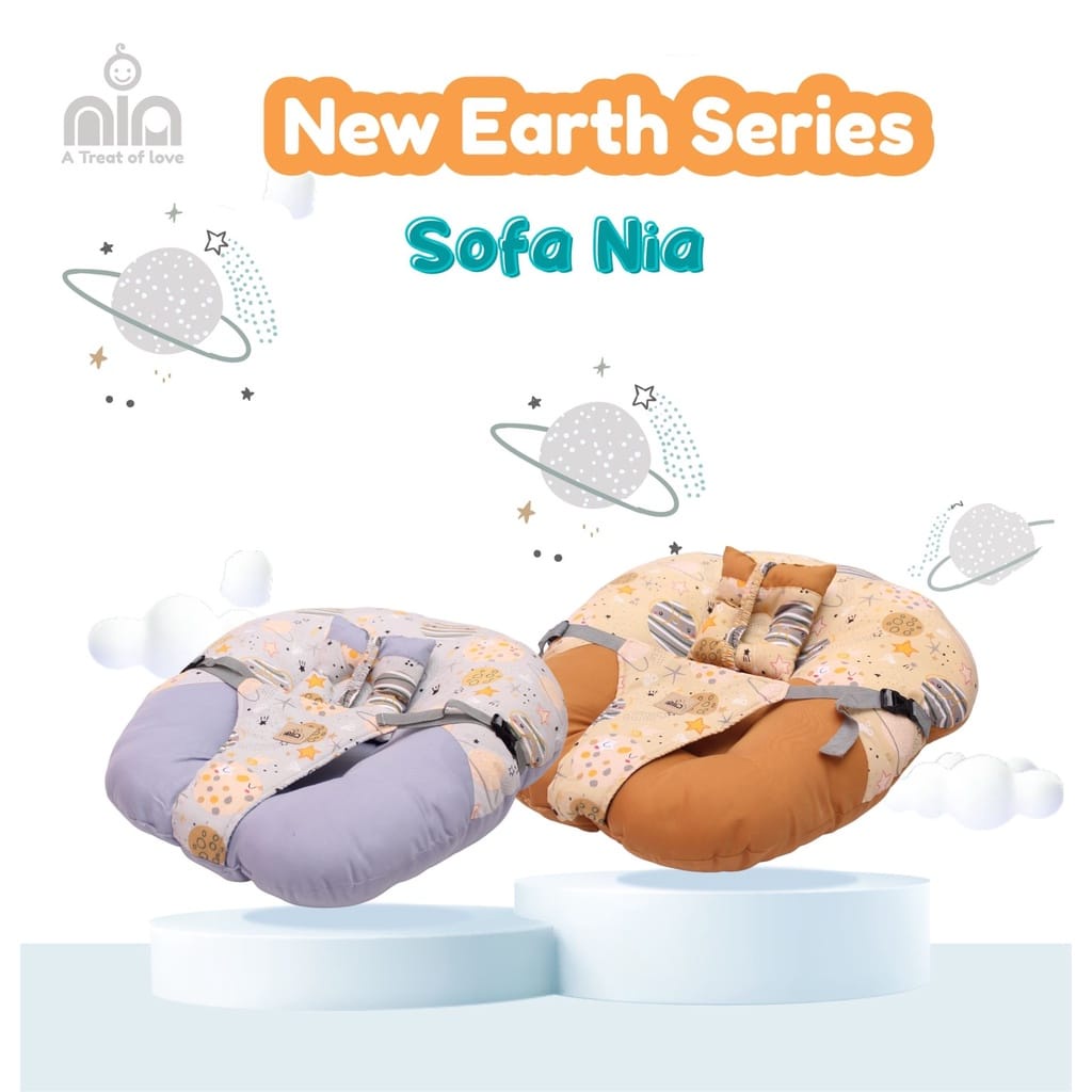 NIA BABY SOFA BAYI EARTH SERIES - SOFA BAYI DENGAN BANTAL NIA NBS8008