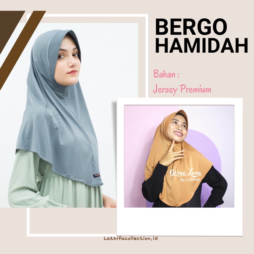 Jilbab Bergo Sport Instant LUNA Pet Murah hijab Bergo Instant Murah