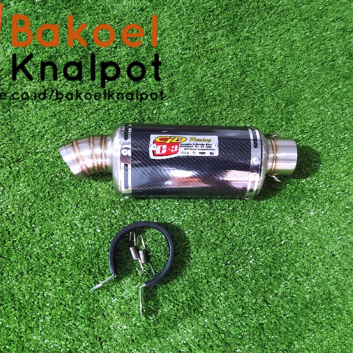 SILENCER KNALPOT RACING OVAL CLD C3 KARBON INLET 38-50MM BEAT KARBU BEAT DELUX SUPRA VEGA REVO SMASH
