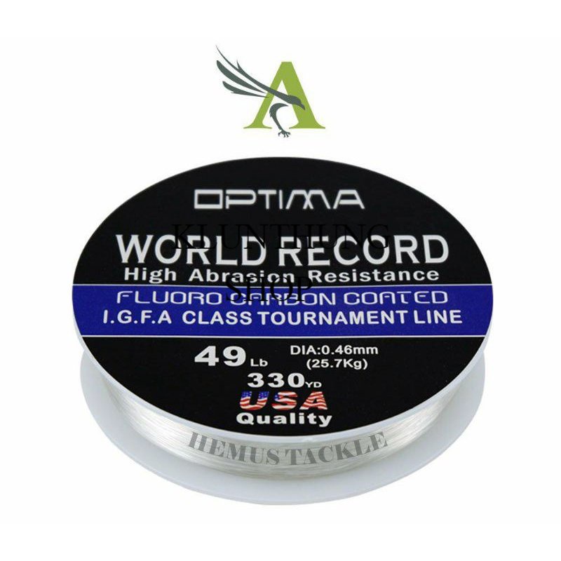 KLUNTHUNGSHOP SENAR PANCING OPTIMA WORLD RECORD FLUORO CARBON COATED 240 330 YDS SEMARANG