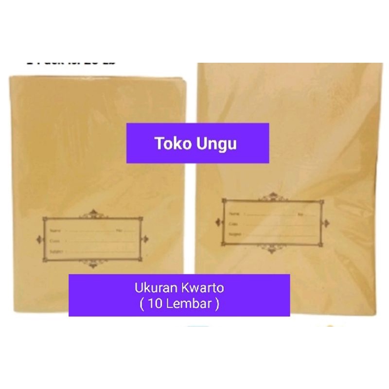 

Sampul Buku Coklat ukuran Kwarto ( 10 Lembar )