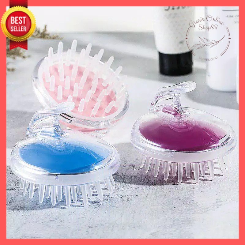 GOS-D110- Sikat Rambut Keramas - Sikat Kepala Keramas Shower Brush - Sikat Pijat Kepala Shampo Hair Massage Brush