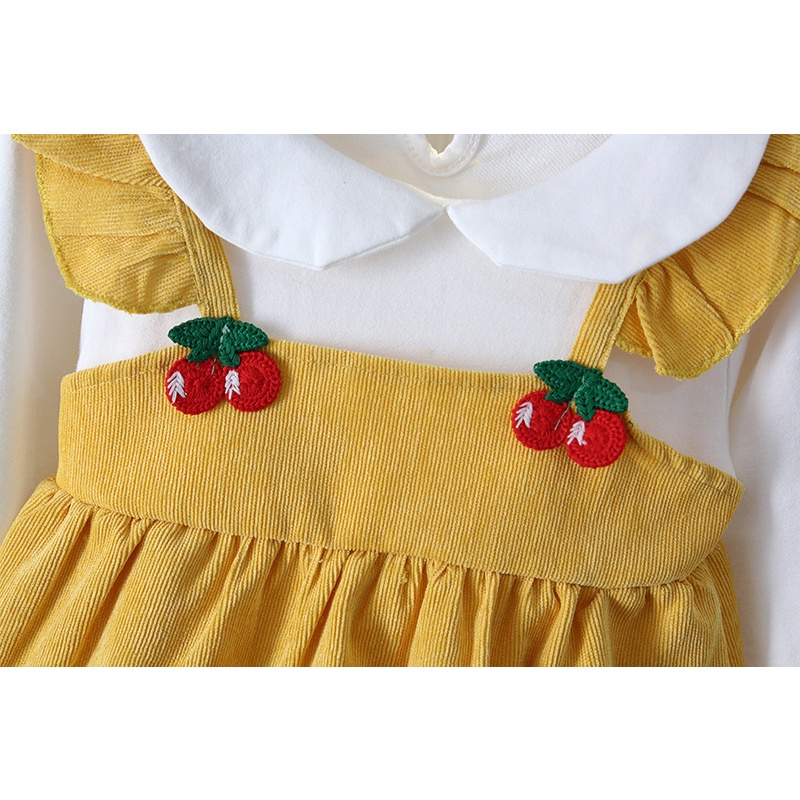 Bayi - 2 Tahun | Dress Hye Ri - Dres Anak Korea Style -  Dress Anak Perempuan Gaya Overall Kualitas Import Premium Babycinnamon