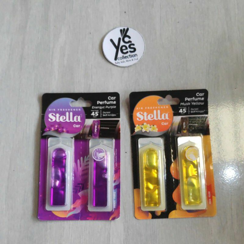 Stella Car Perfume Air Freshener Tempat + Refill Pengharum Mobil 45 Hari wangi mewah menyegarkan