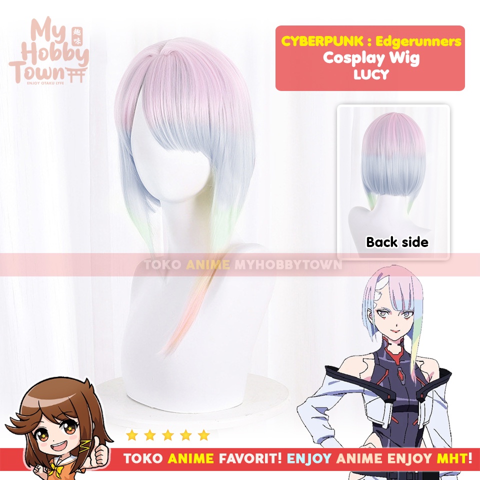 Wig Rambut Palsu Cosplay Anime Game Cyberpunk Edgerunners : Lucyna Kushinada Lucy