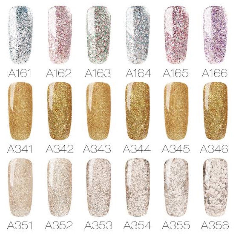 Rosalind UV Gel Polish Champagne Gold Glitter Series 7ml / Rosalind Champagne Gold Glitter 7ml / Kutek Gel / UV Gel Polish Glitter