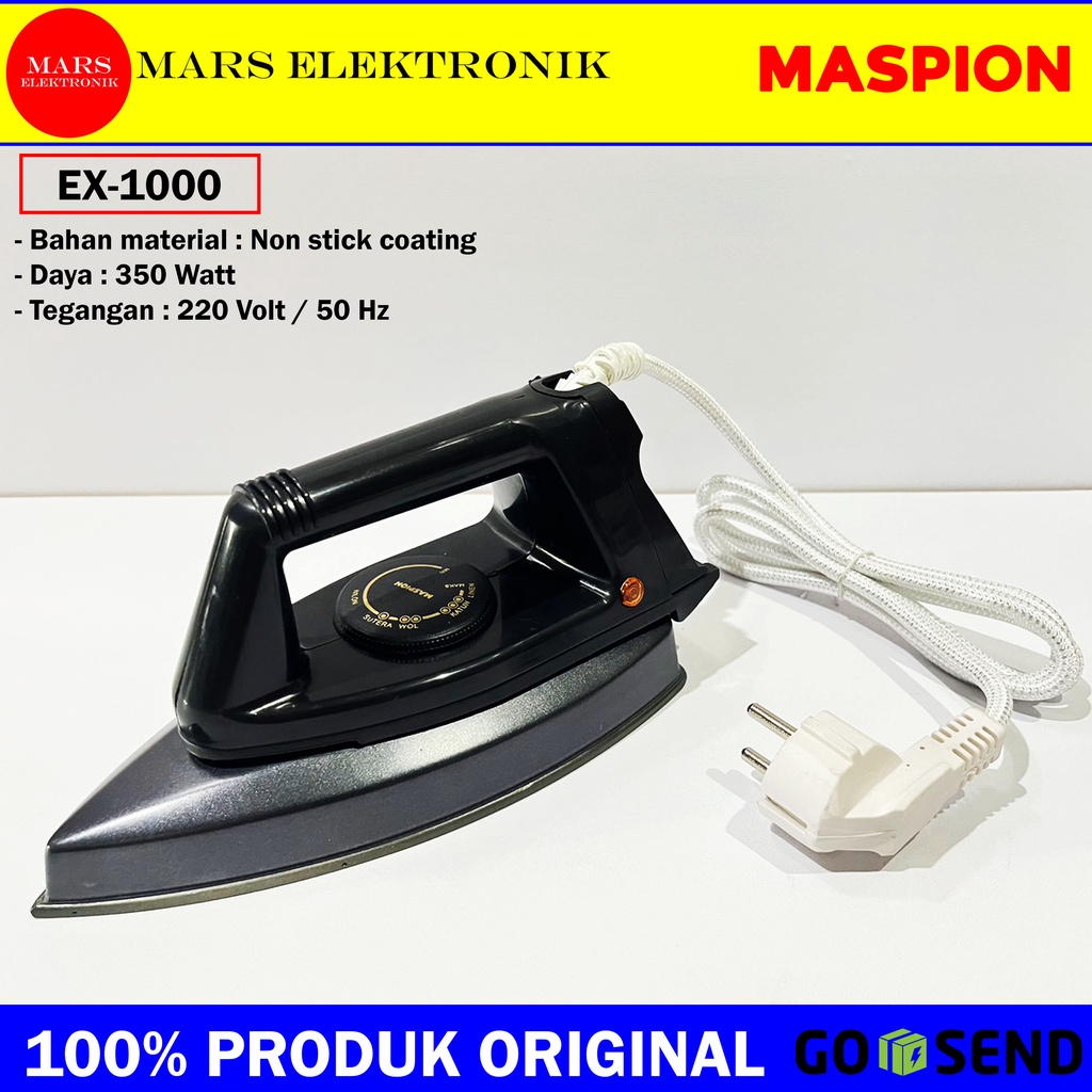 SETRIKA MASPION EX-1000 / EX 1000 / MASPION SETRIKA / SETRIKA MURAH / EX-1000